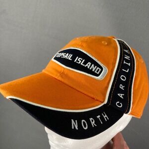 Topsail Island North Carolina Bio Domes Orange Cotton‎ Baseball Cap Hat
